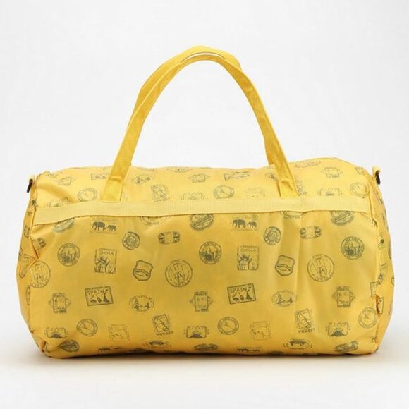 👜 BDG Printed Convertible Stamp Print Duffle Gym Bag – Lightweight & Foldable - Picture 2 of 4